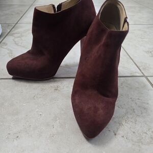Christian Louboutin Burgundy Heeled Boots